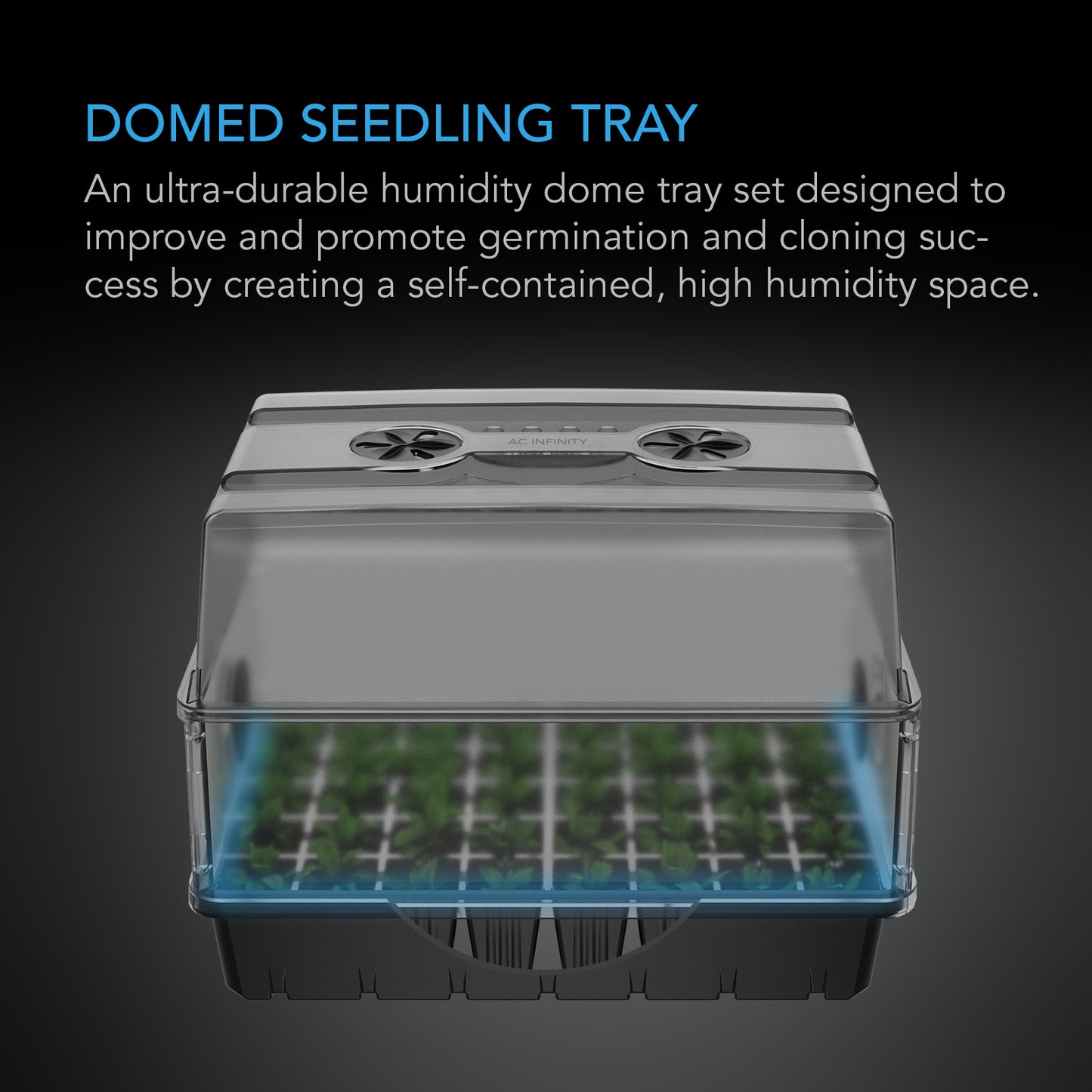 AC Infinity Humidity Dome Propagation Kit w/ Height Extension 5x8 Cell product image 2
