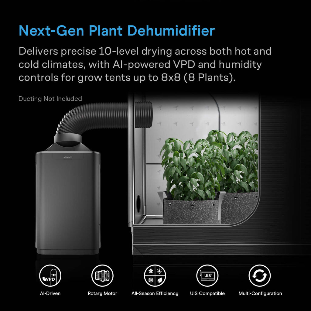 AC Infinity HYDRONE 7 Plant Dehumidifier w/ VPD Humidity Controls 10 product image 2