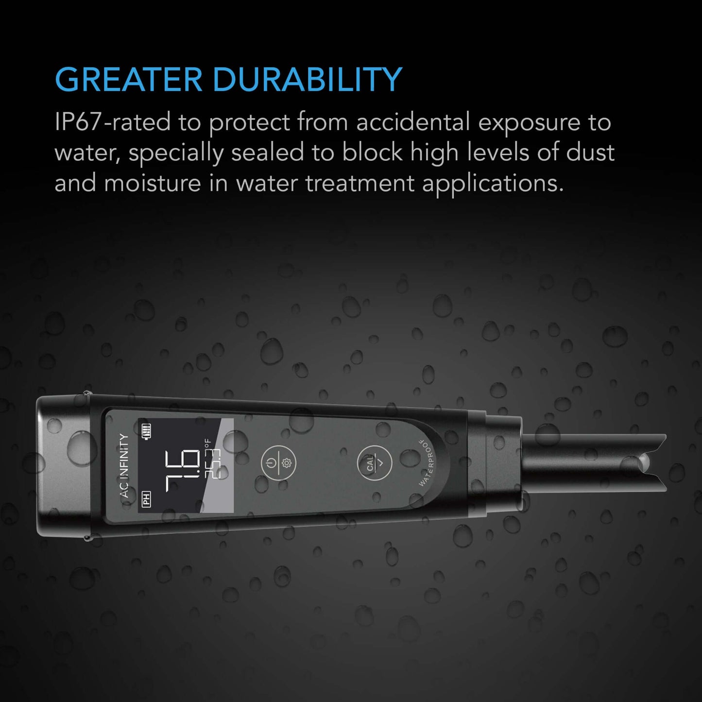 AC Infinity Hydroponic Meter PRO Kit, All-in-One pH Pen, Interchangeable Probe