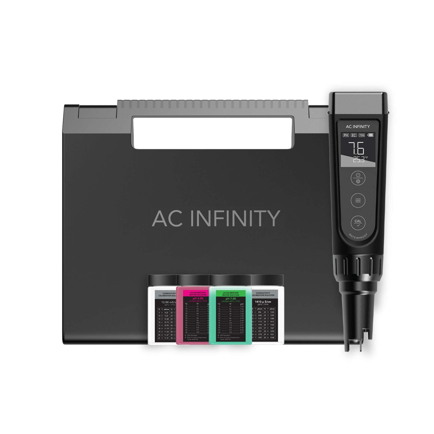 AC Infinity Hydroponic Meter PRO Kit, All-in-One pH Pen, Interchangeable Probe