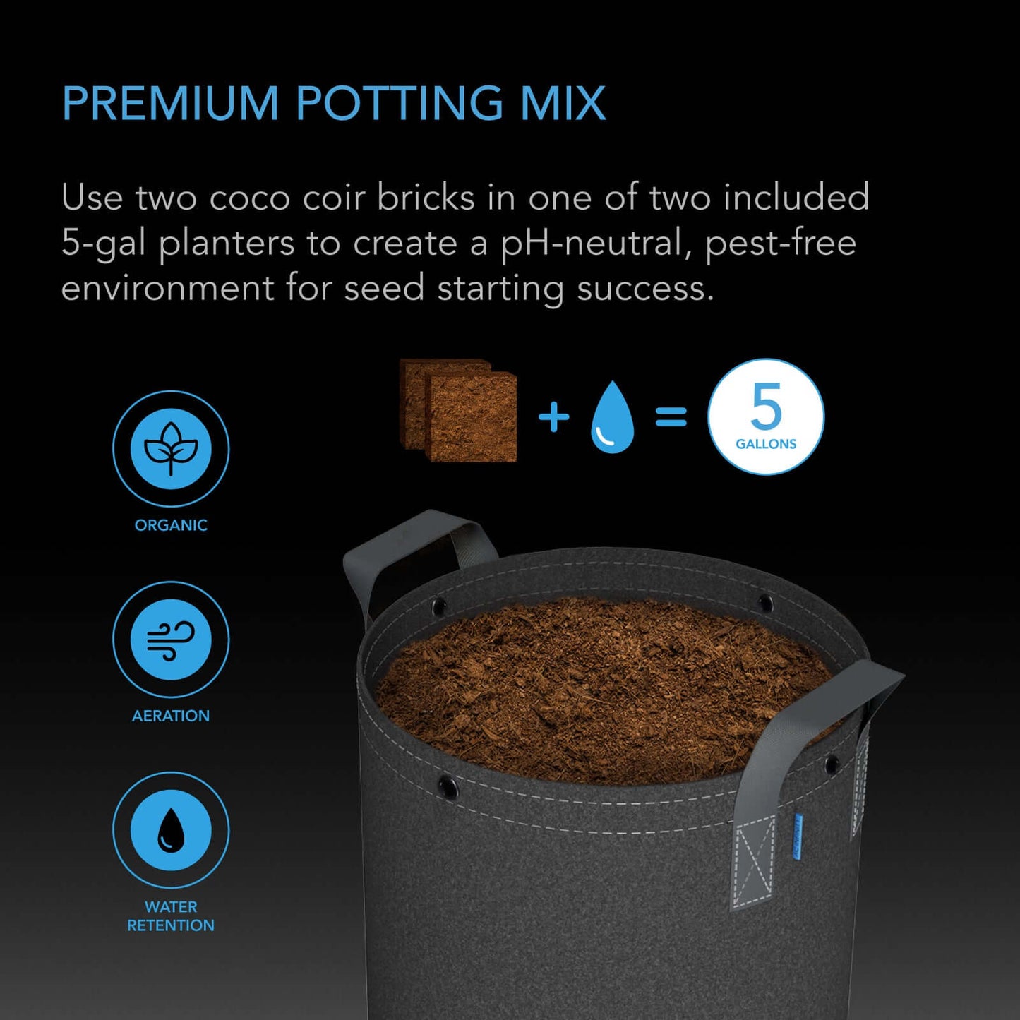 AC Infinity Instant Potting Mix Kit 2-Plant Starter Set product image 3
