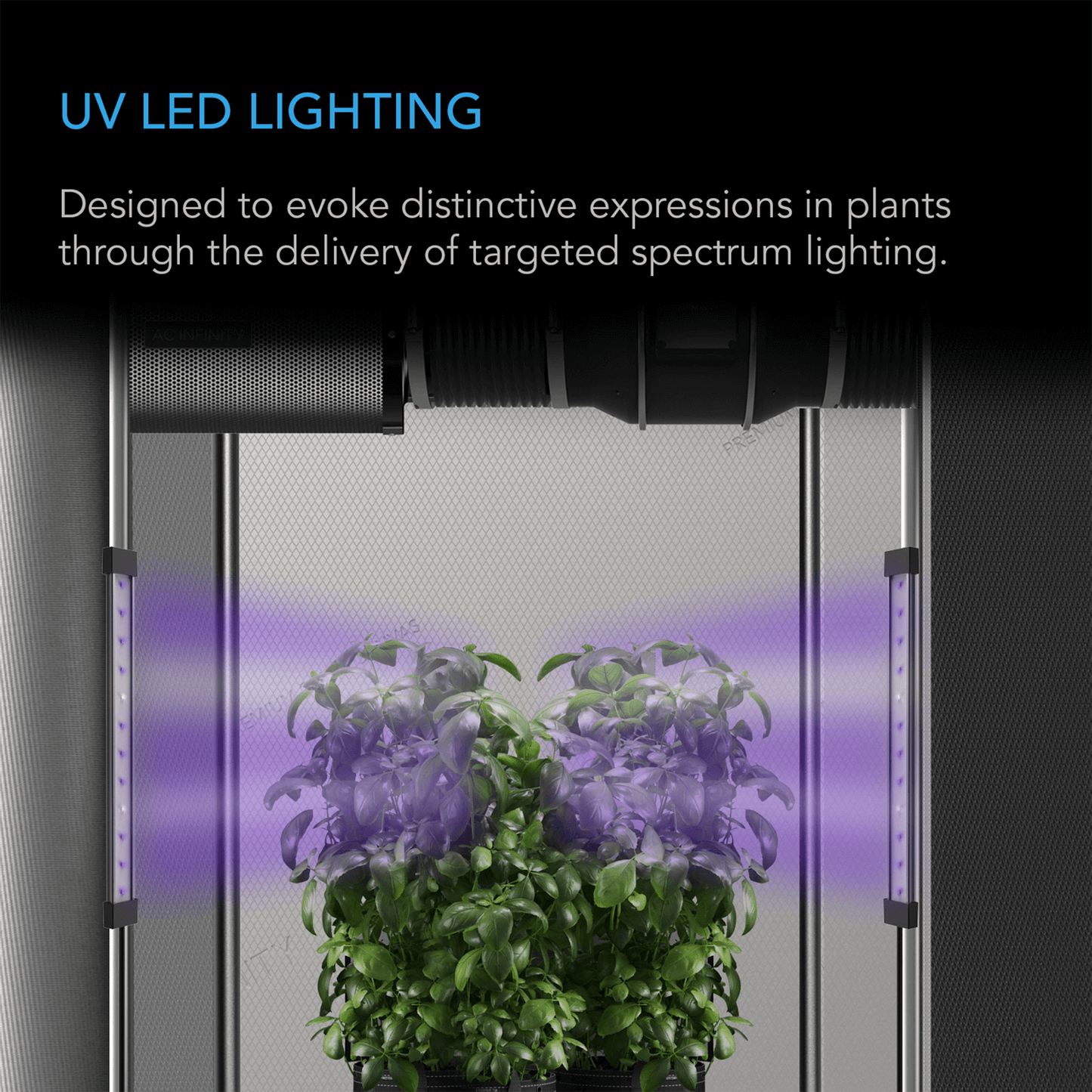 AC Infinity IONBEAM U2, Targeted Spectrum UV LED Grow Light Bars, 2-Bar Kit, 11-Inch | AC-NEU11-2 | Grow Tents Depot | Grow Lights | 819137024090