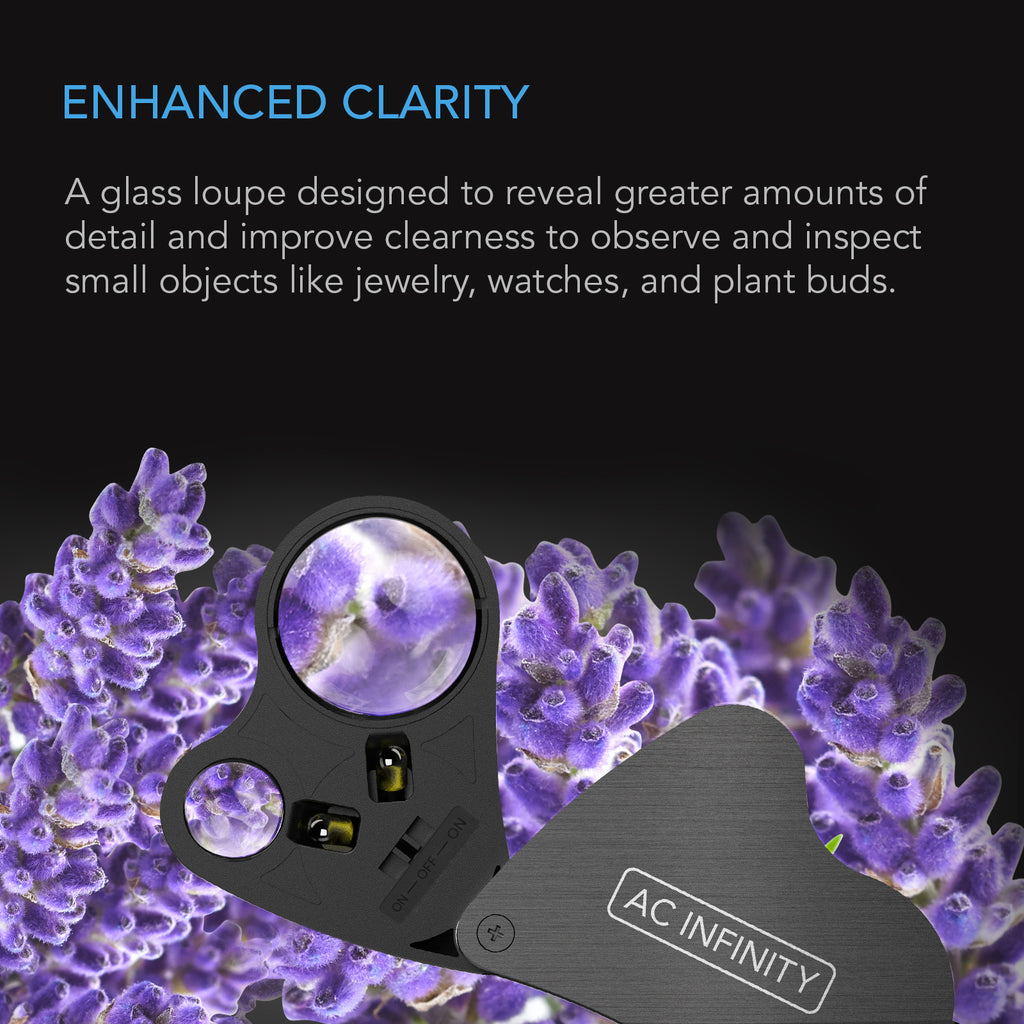 AC Infinity Jewelers Loupe Pocket Magnifying Glass w/ LED Light & Dual product image 2