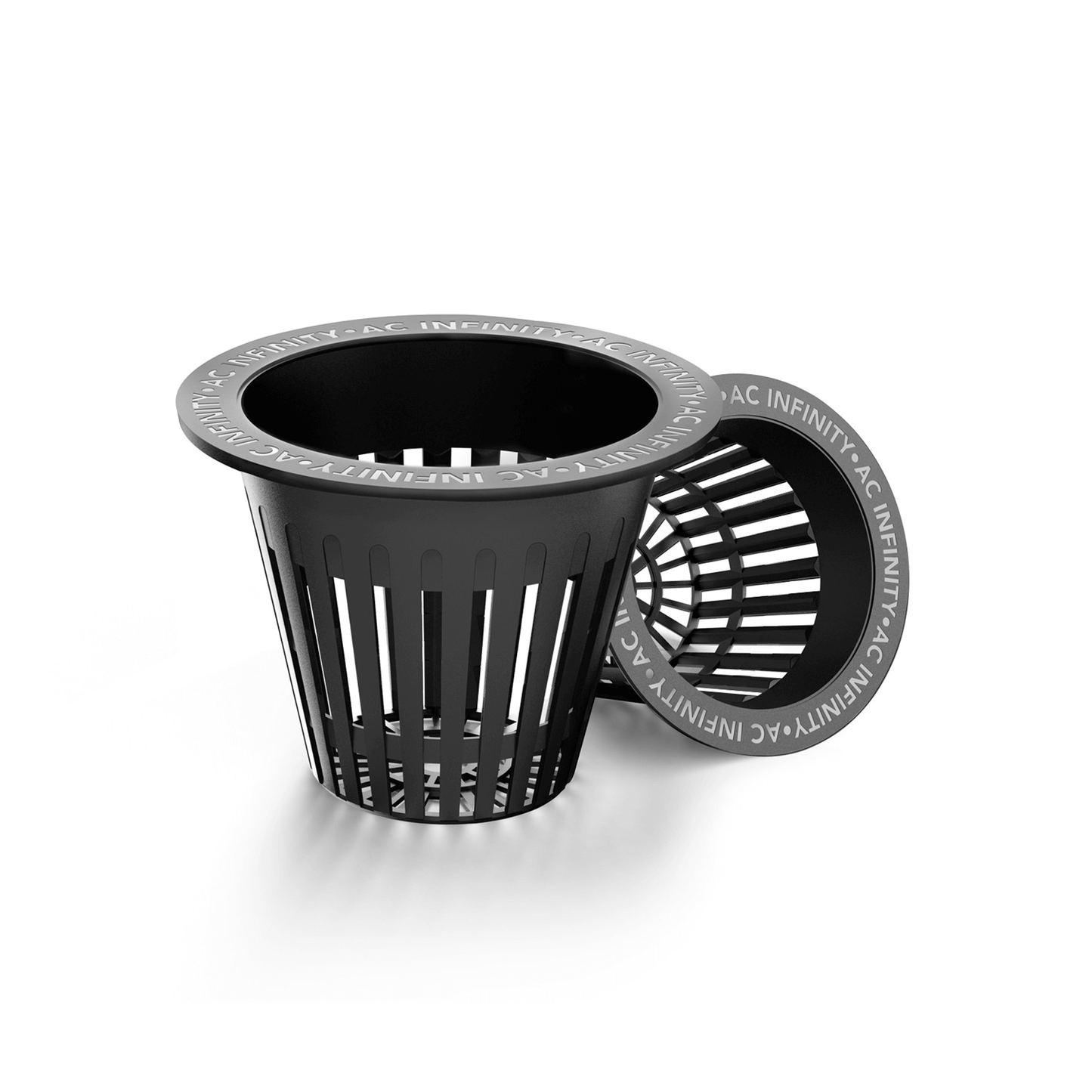 AC Infinity Mesh Net Cups, Slotted Pots with Wide Lips, 2-Inch, 50-Pack AC-NCA2-50 Planting & Watering