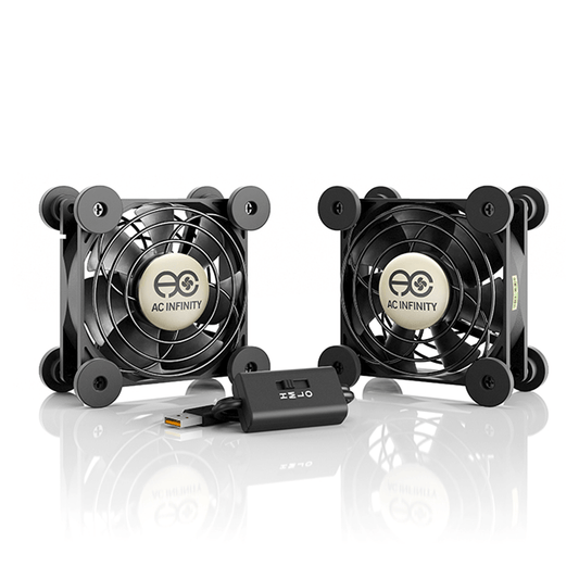 AC Infinity MULTIFAN S5, Quiet USB Cooling Fan, Dual 80mm AI-MPF80A2 Climate Control 854759004334