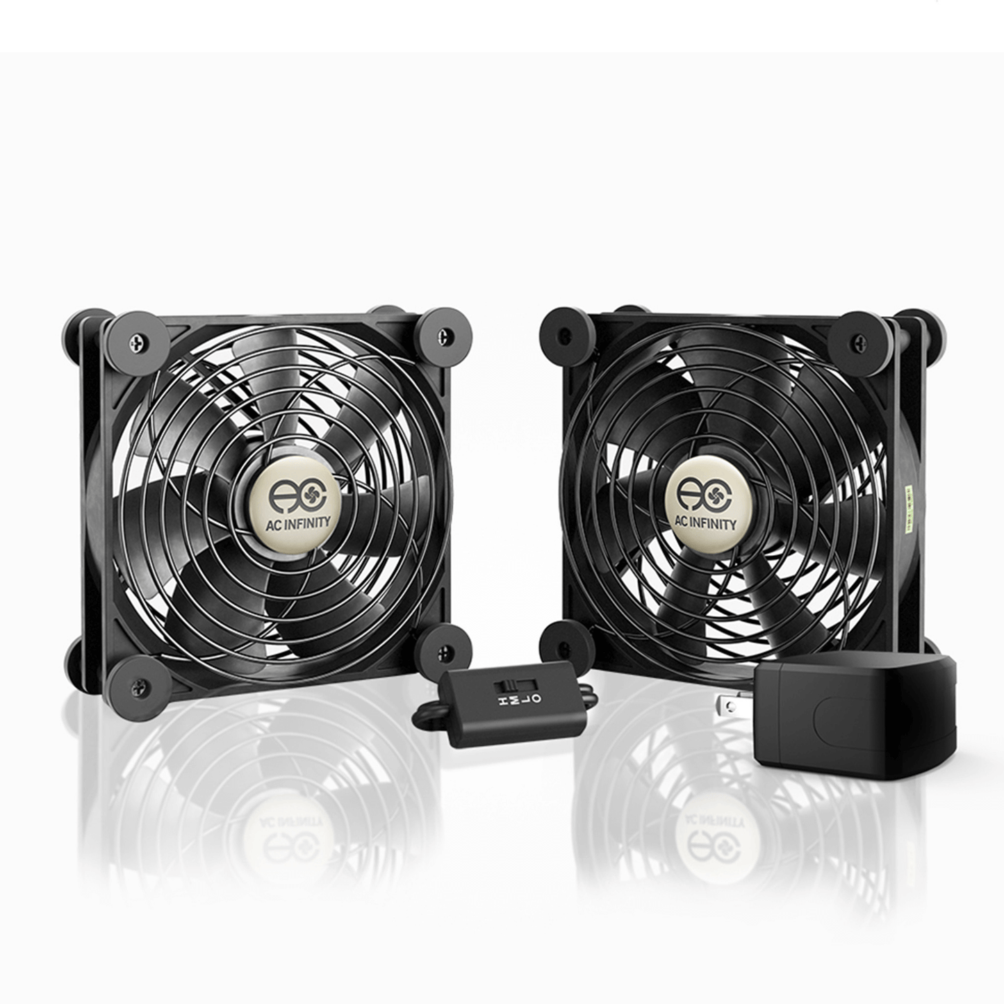 AC Infinity MULTIFAN S7-P, Quiet AC-Powered Cooling Fan, Dual 120mm AI-MPF120P2 Climate Control 854759004778