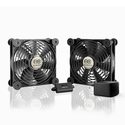 AC Infinity MULTIFAN S7-P, Quiet AC-Powered Cooling Fan, Dual 120mm | AI-MPF120P2 | Grow Tents Depot | Climate Control | 854759004778