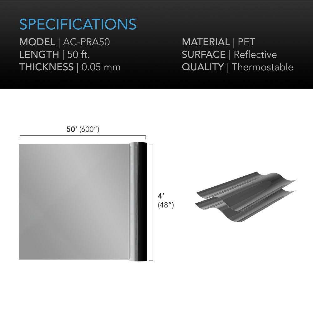 AC Infinity Mylar Film Roll PET Reflective Foil Sheet 4 x 50 ft. product image 7