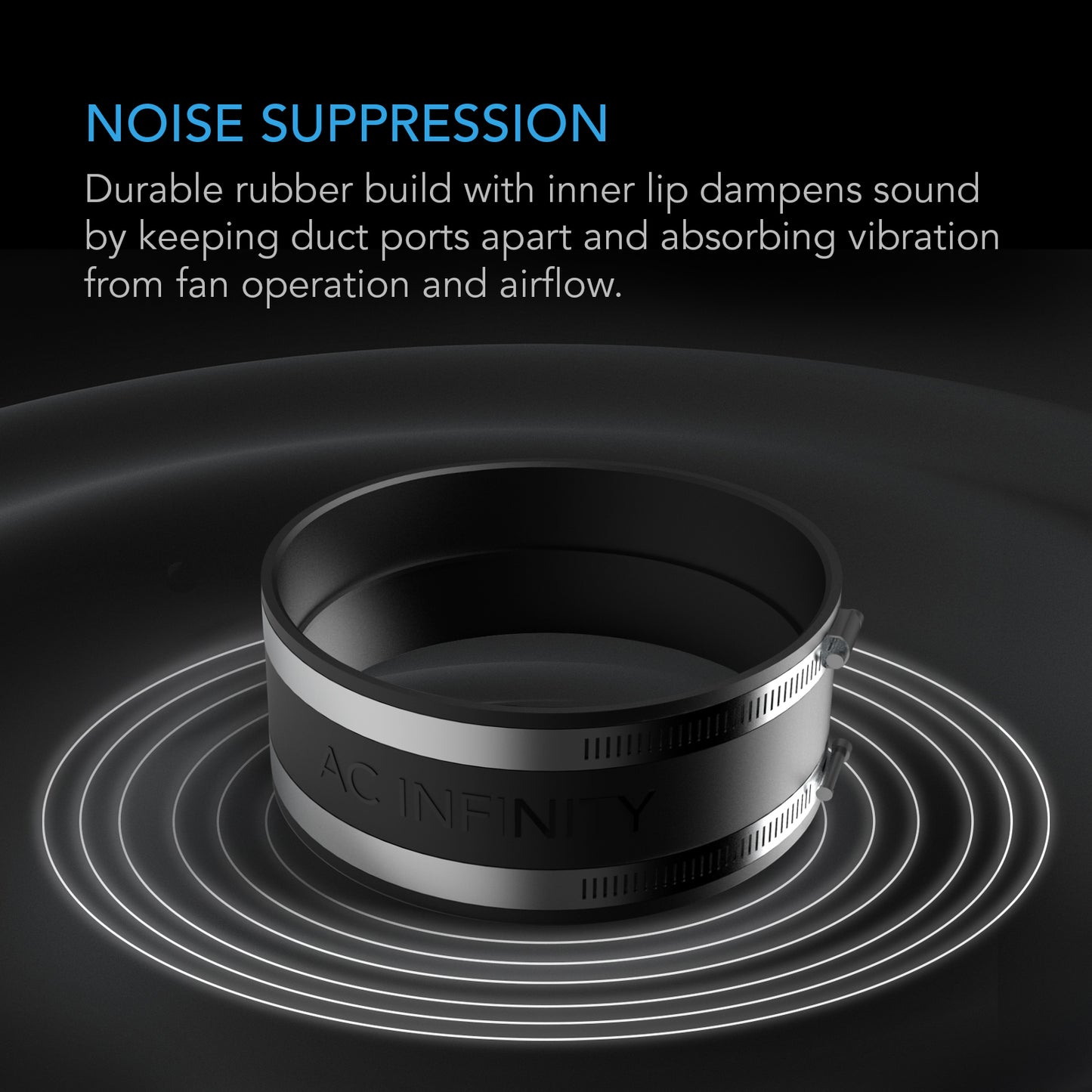 AC Infinity Noise Reduction Clamp Duct Coupler w/ Stainless Steel product image 4