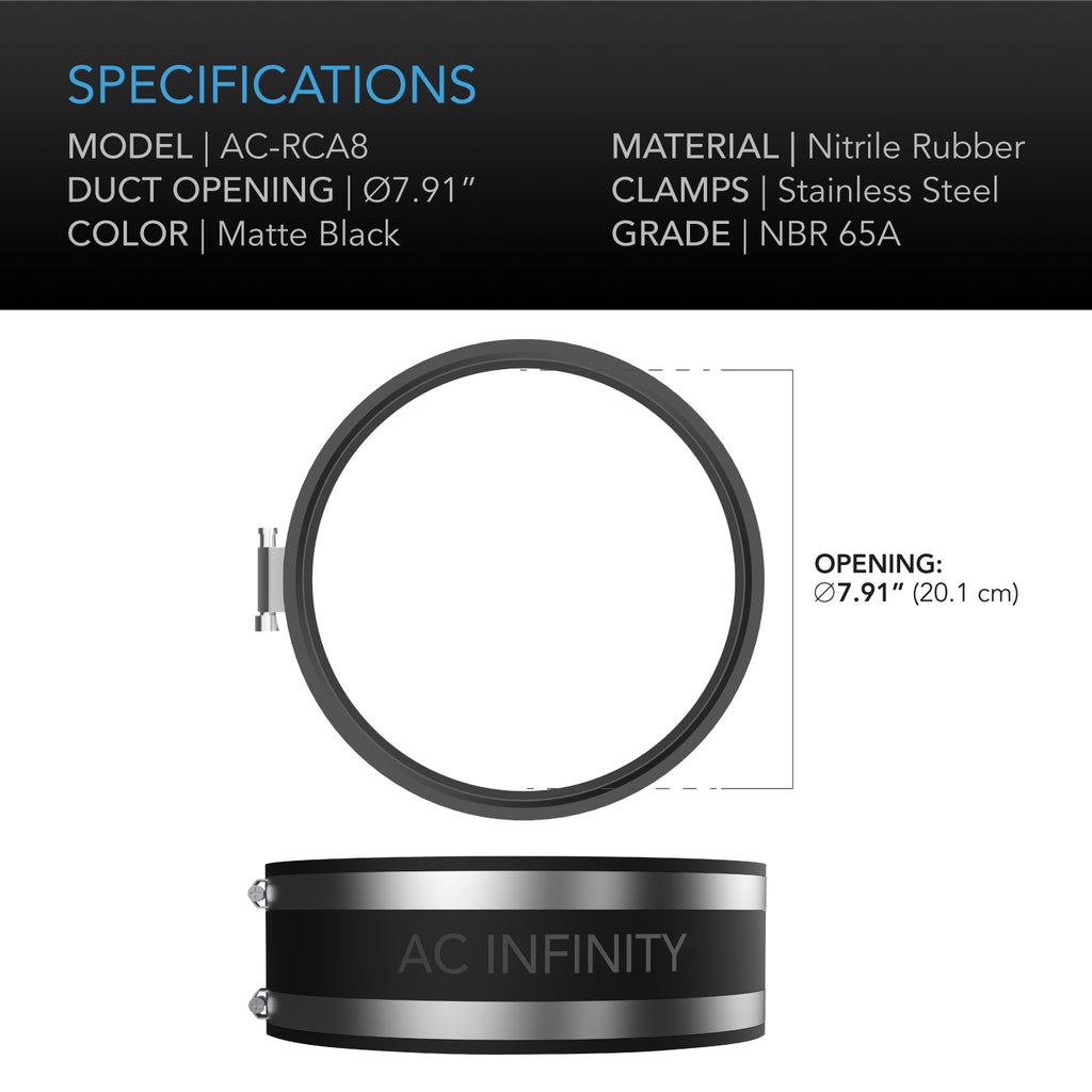 AC Infinity Noise Reduction Clamp Duct Coupler w/ Stainless Steel product image 5