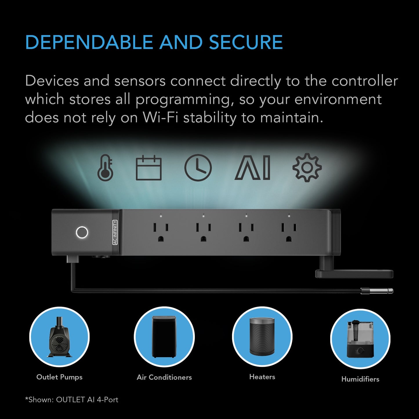 AC Infinity OUTLET AI Environment Controller Smart WiFi Outlets product image 6