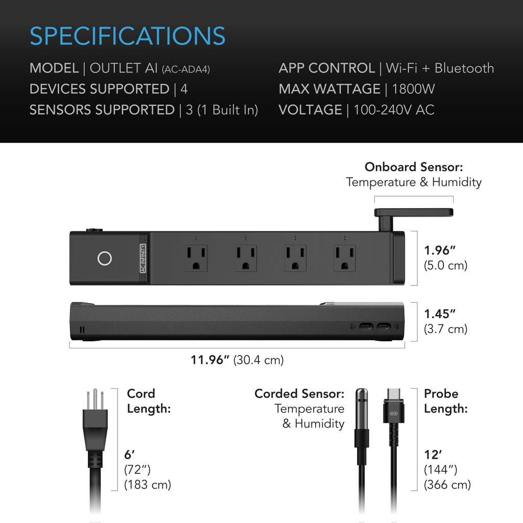AC Infinity OUTLET AI Environment Controller Smart WiFi Outlets product image 7