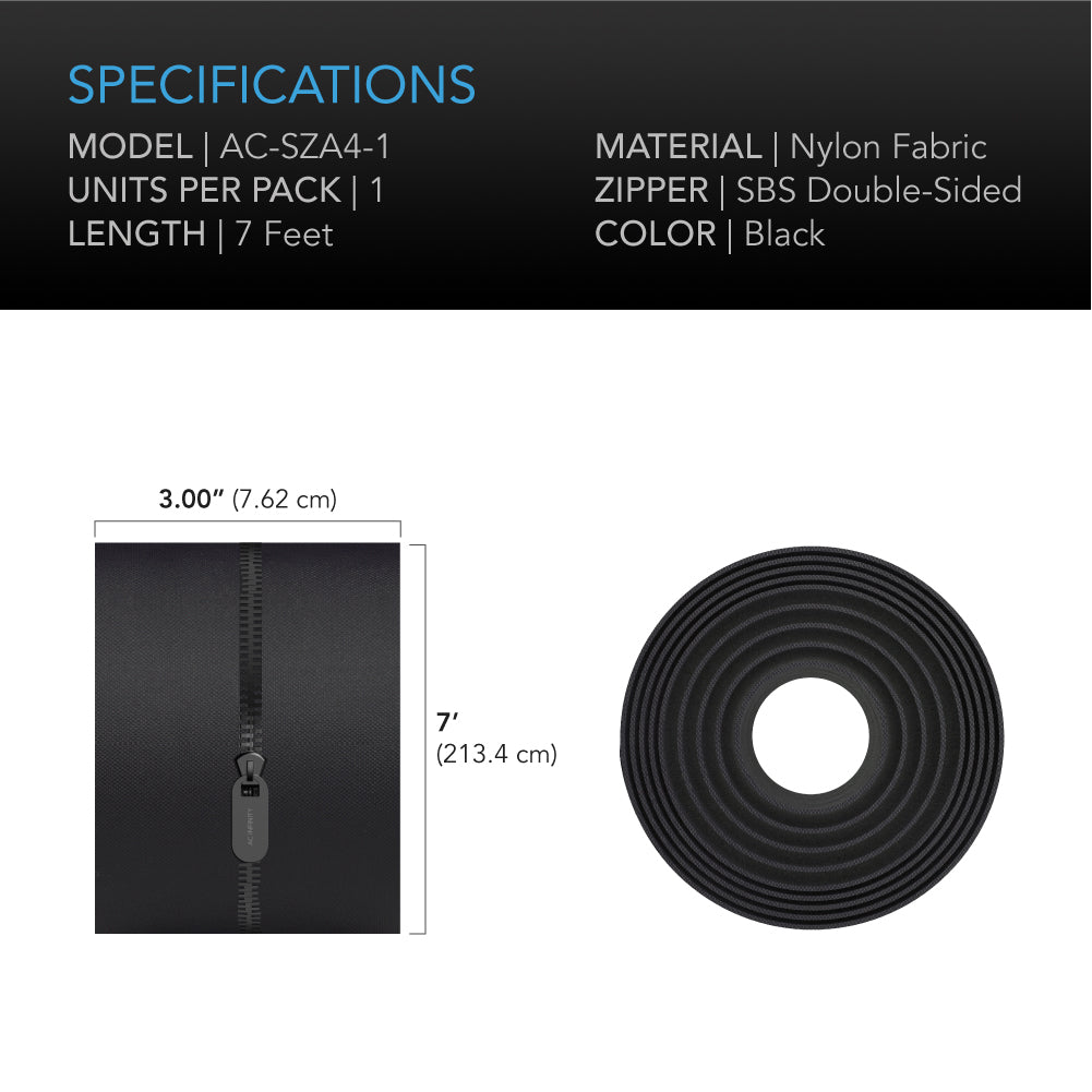 AC Infinity Peel & Stick Zipper 7 ft. x 3 in. Double Sided 1-Pack product image 5