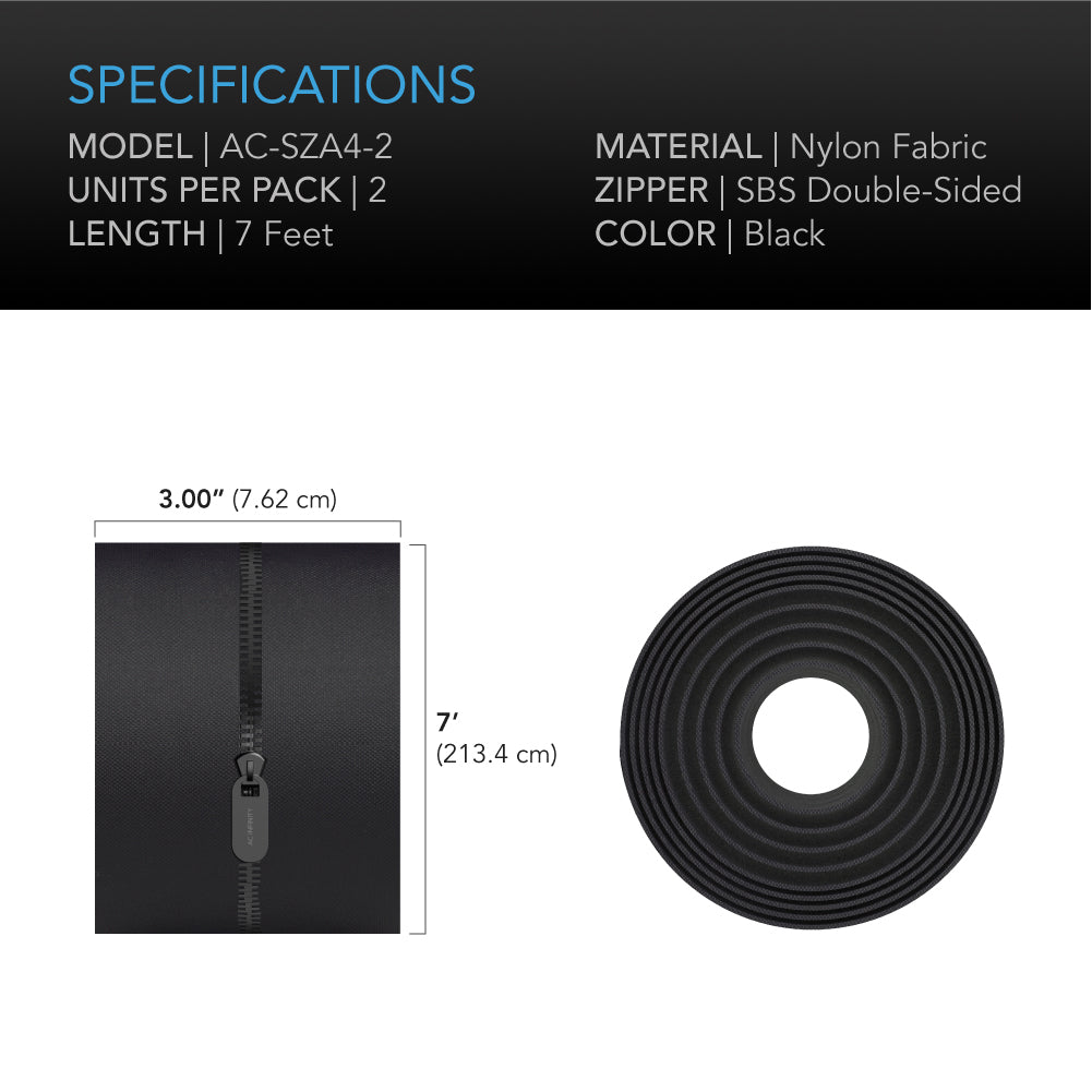 AC Infinity Peel & Stick Zipper 7 ft. x 3 in. Double Sided 2-Pack product image 5
