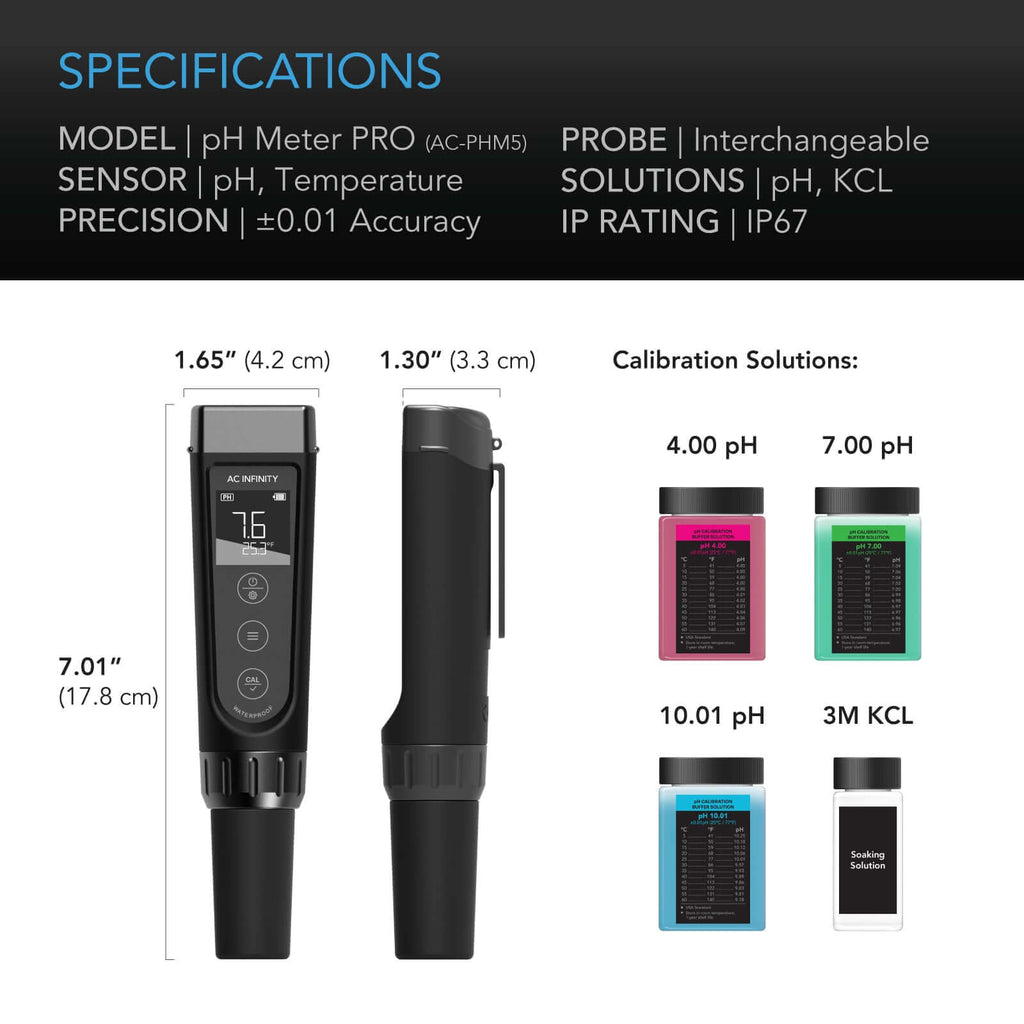AC Infinity pH Meter PRO Kit Interchangeable Probe product image 6