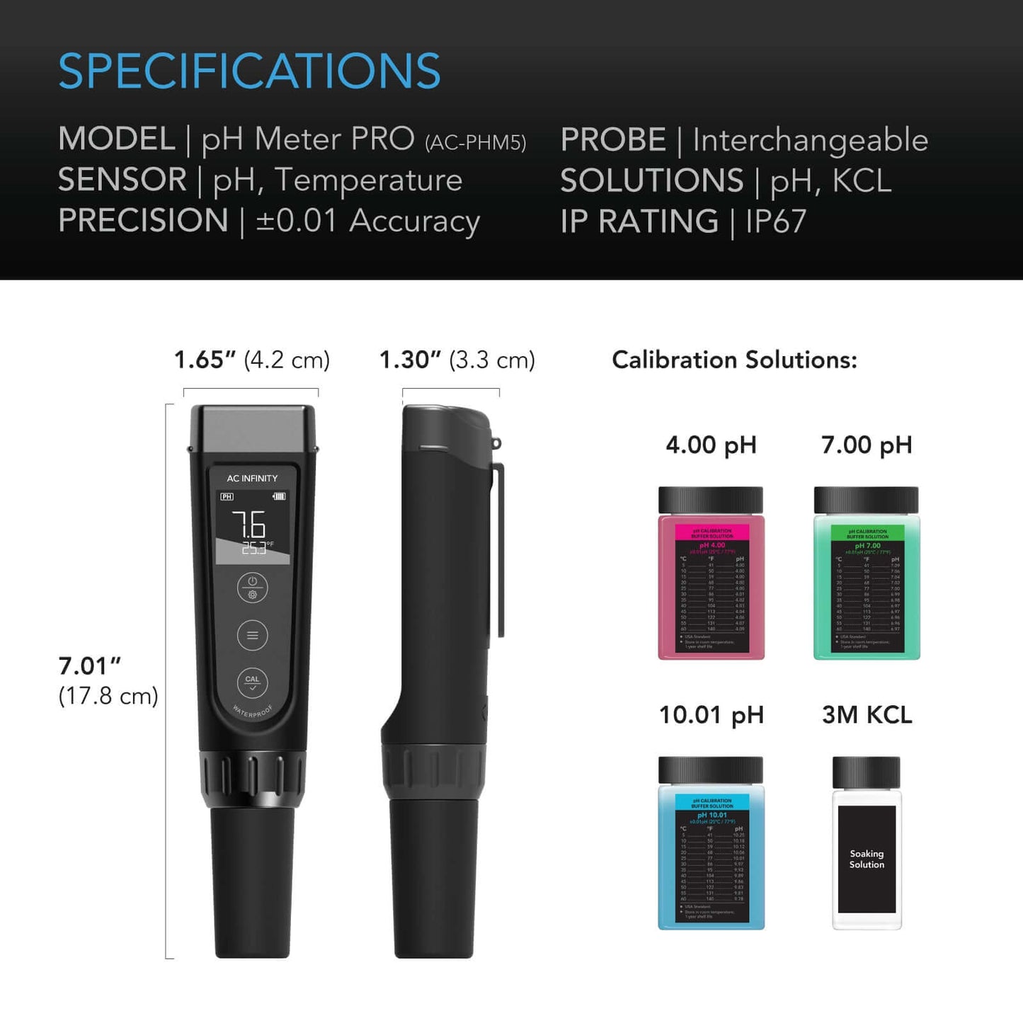 AC Infinity pH Meter PRO Kit Interchangeable Probe product image 6