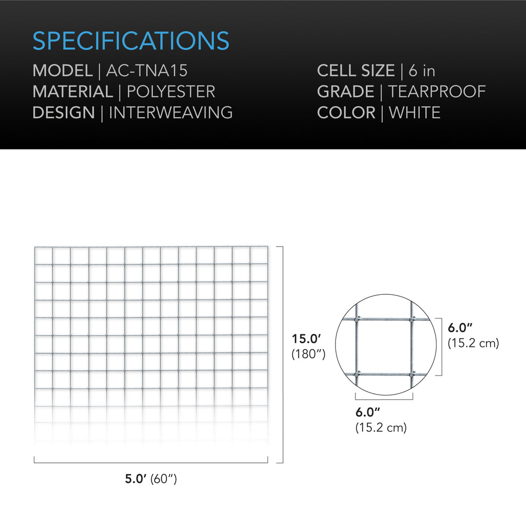 AC Infinity Polyester Plant Trellis Netting 5x15' product image 4