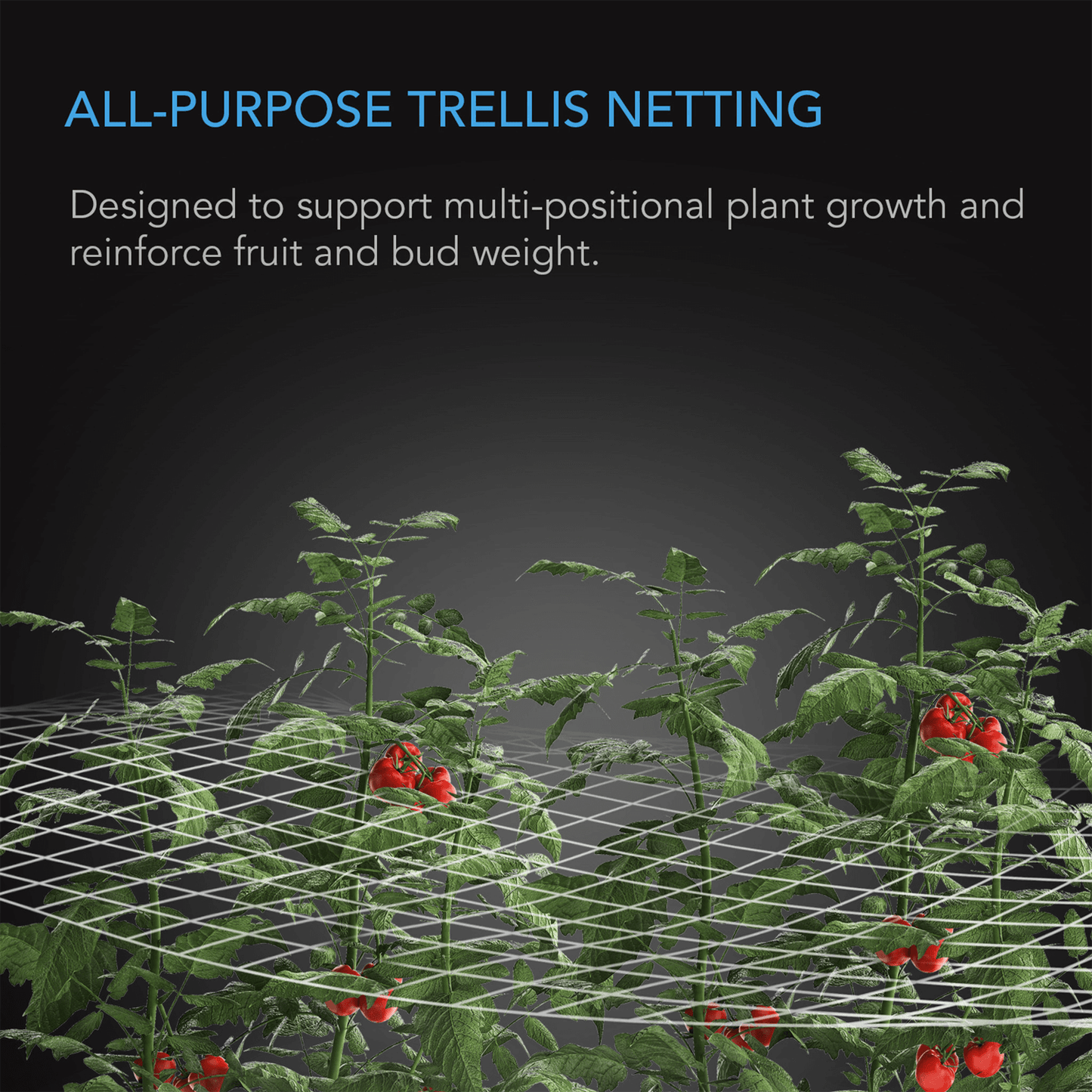 AC Infinity Polyester Plant Trellis Netting, 5x30' | AC-TNA30 | Grow Tents Depot | Grow Tents | 819137021600