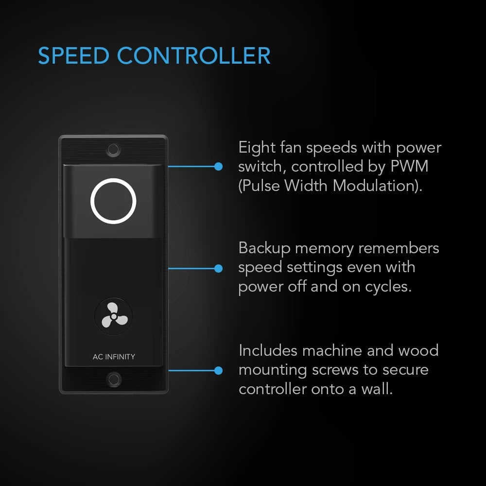 AC Infinity Rack Roof Fan Kit, Dual Cooling-Fans w/ Speed Controller product image 3