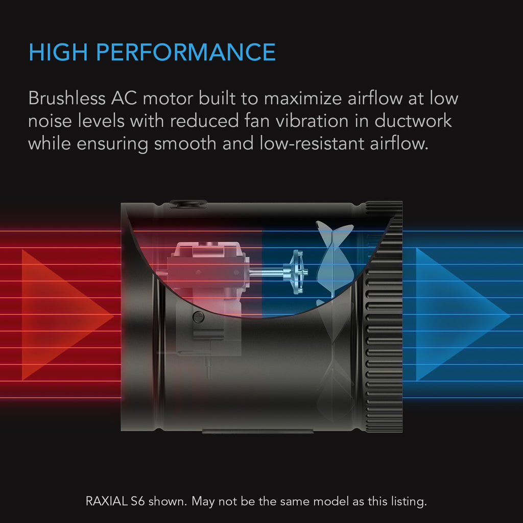 AC Infinity RAXIAL S8 Inline Booster Duct Fan w/ Speed Controller product image 4