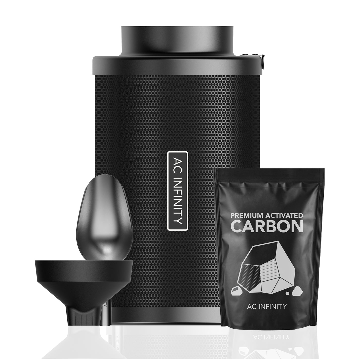 AC Infinity Refillable Carbon Filter Kit w/ Charcoal Refill 6-Inch product image 1