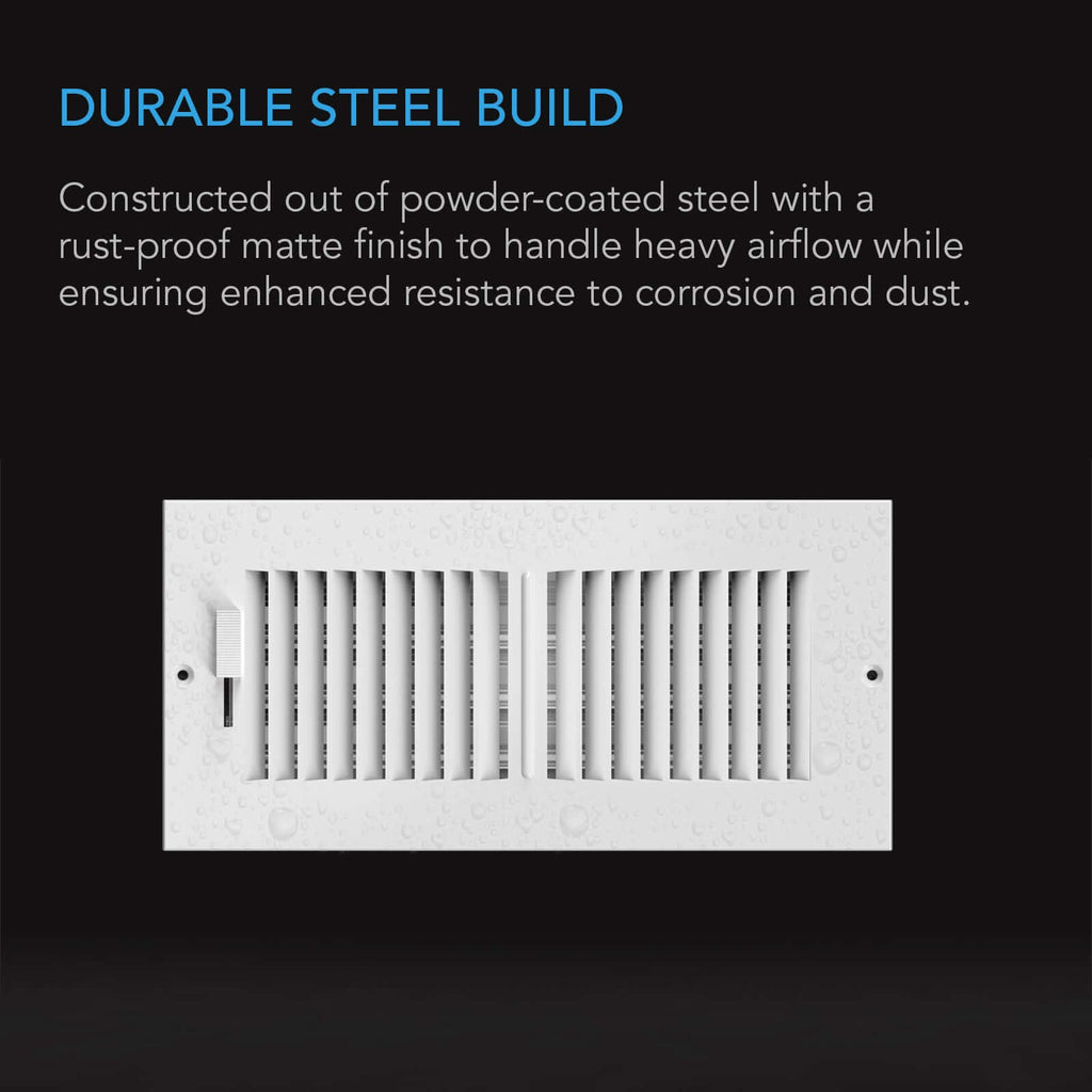AC Infinity Register Ventilation Grille 6" x 10" White product image 3
