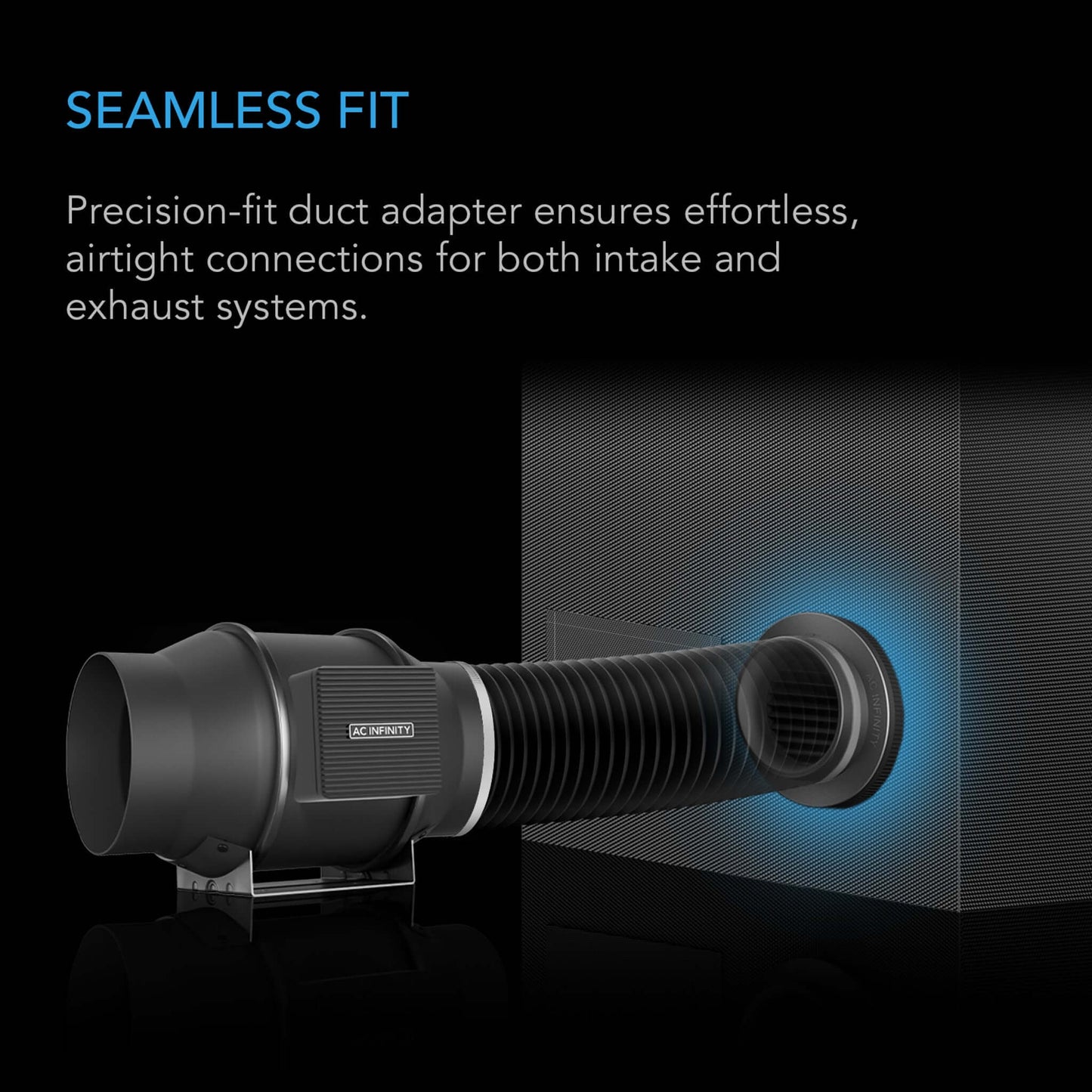 AC Infinity Grow Tent Duct Vent Attachment, 6-Inch 2 Pack, Light-Blocking & Dust-Resistant