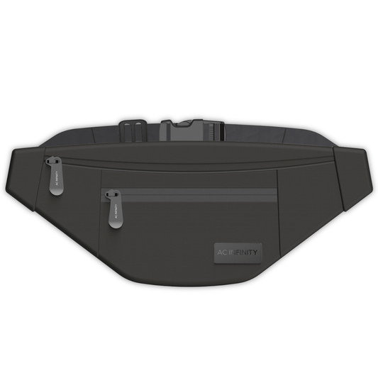 AC Infinity Smell Proof Belt Bag, Black, with 900D Nylon Fabric and Carbon Filter Lining AC-SBB5-B Harvest & Extraction
