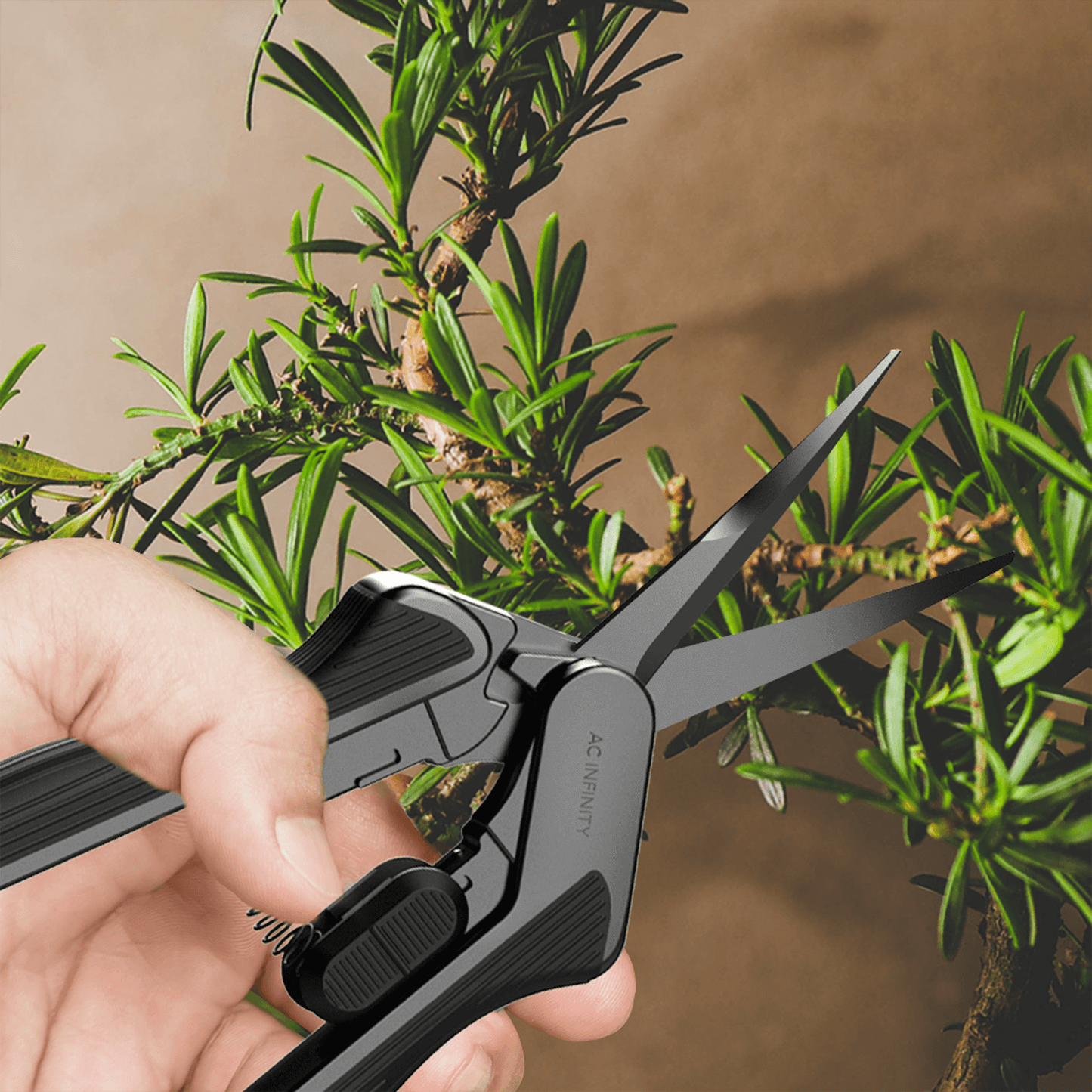AC Infinity Stainless Steel Curved Pruning Shear, Ergonomic Lightweight, 6.6" Blades AC-PSC3 Harvest & Extraction