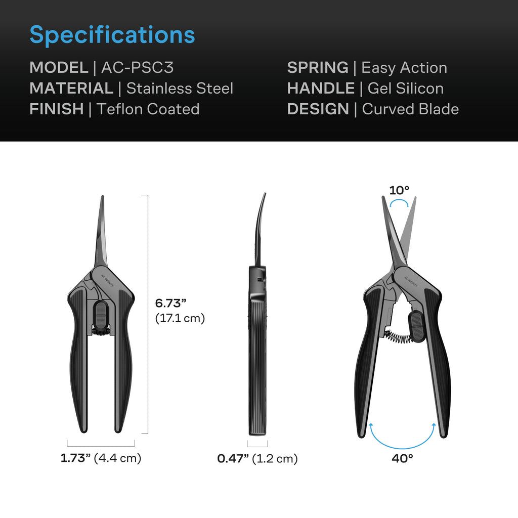 AC Infinity Stainless Steel Curved Pruning Shear Ergonomic Lightweight product image 5