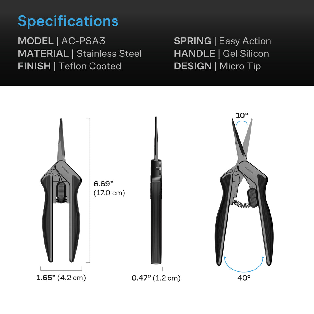 AC Infinity Stainless Steel Pruning Shear Ergonomic Lightweight 6.6" product image 5