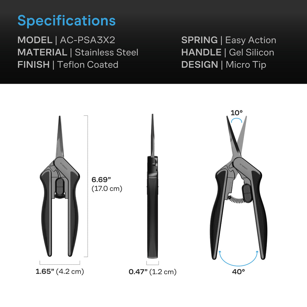 AC Infinity Stainless Steel Pruning Shear Ergonomic Lightweight 6.6" product image 5
