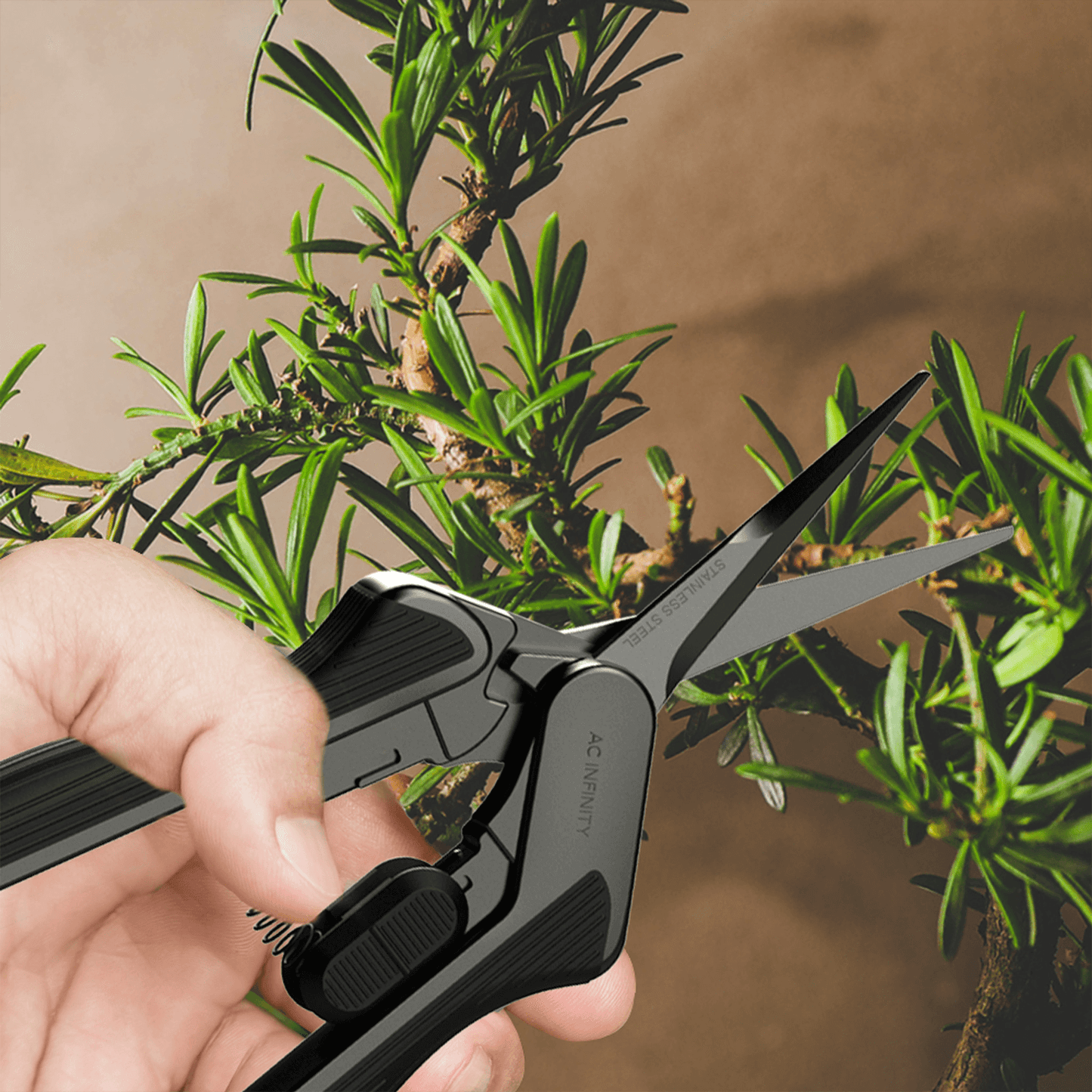 AC Infinity Stainless Steel Pruning Shear, Ergonomic Lightweight, 6.6" Straight Blades AC-PSA3 Harvest & Extraction