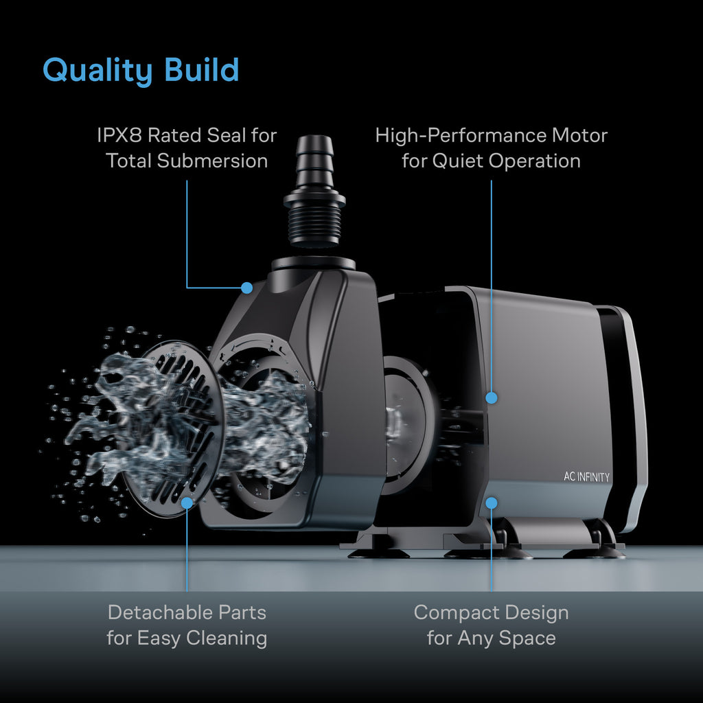 AC Infinity Submersible Water Pump 10-Feet Lift Height 792 GPH (3000 product image 6