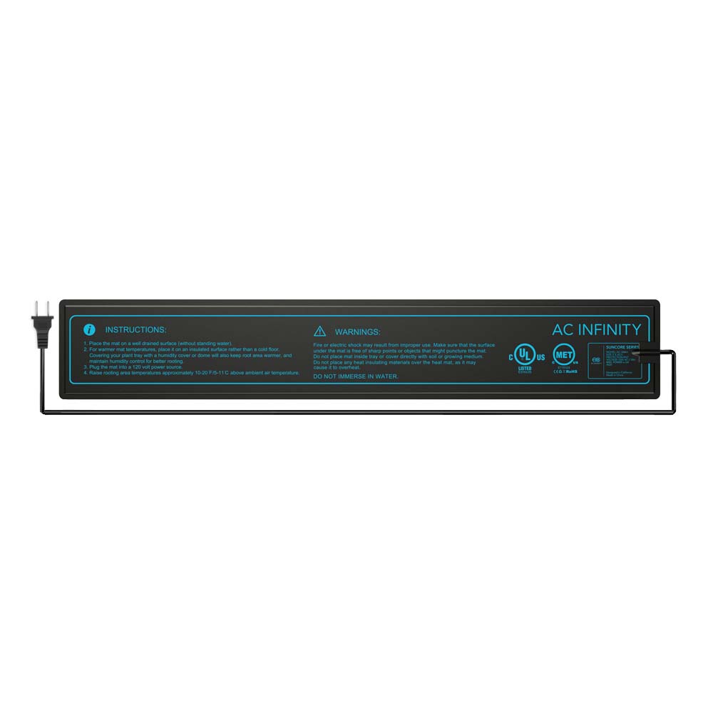 AC Infinity SUNCORE A1 Seedling Heat Mat IP-67 Waterproof 3" x 20" product image 1