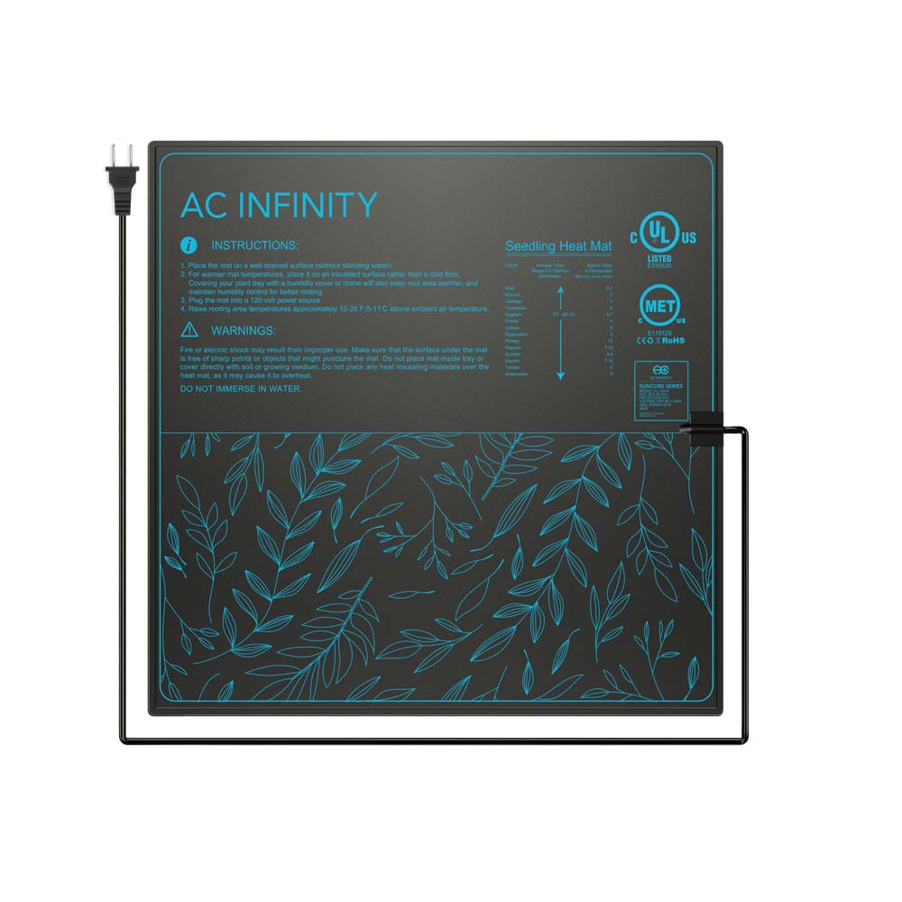 AC Infinity SUNCORE A5 Seedling Heat Mat IP-67 Waterproof 20" x 20.75" product image 1