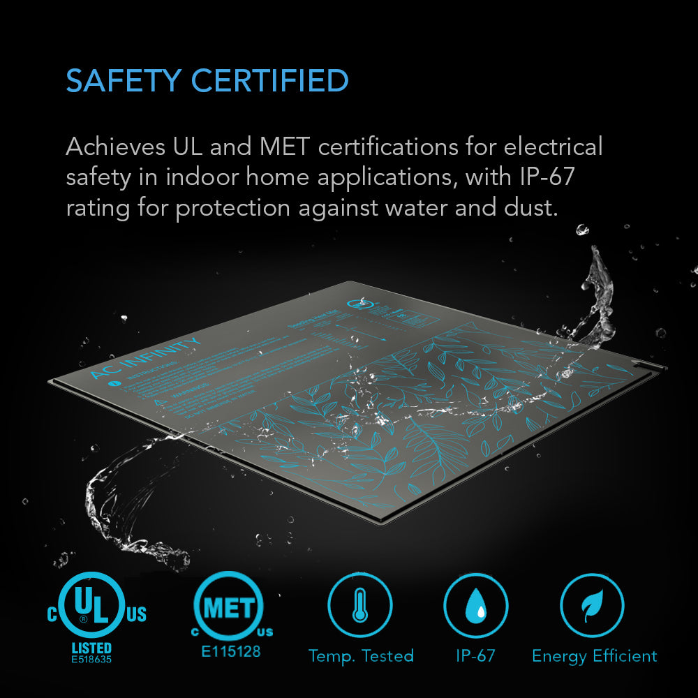 AC Infinity SUNCORE A5 Seedling Heat Mat IP-67 Waterproof 20" x 20.75" product image 5