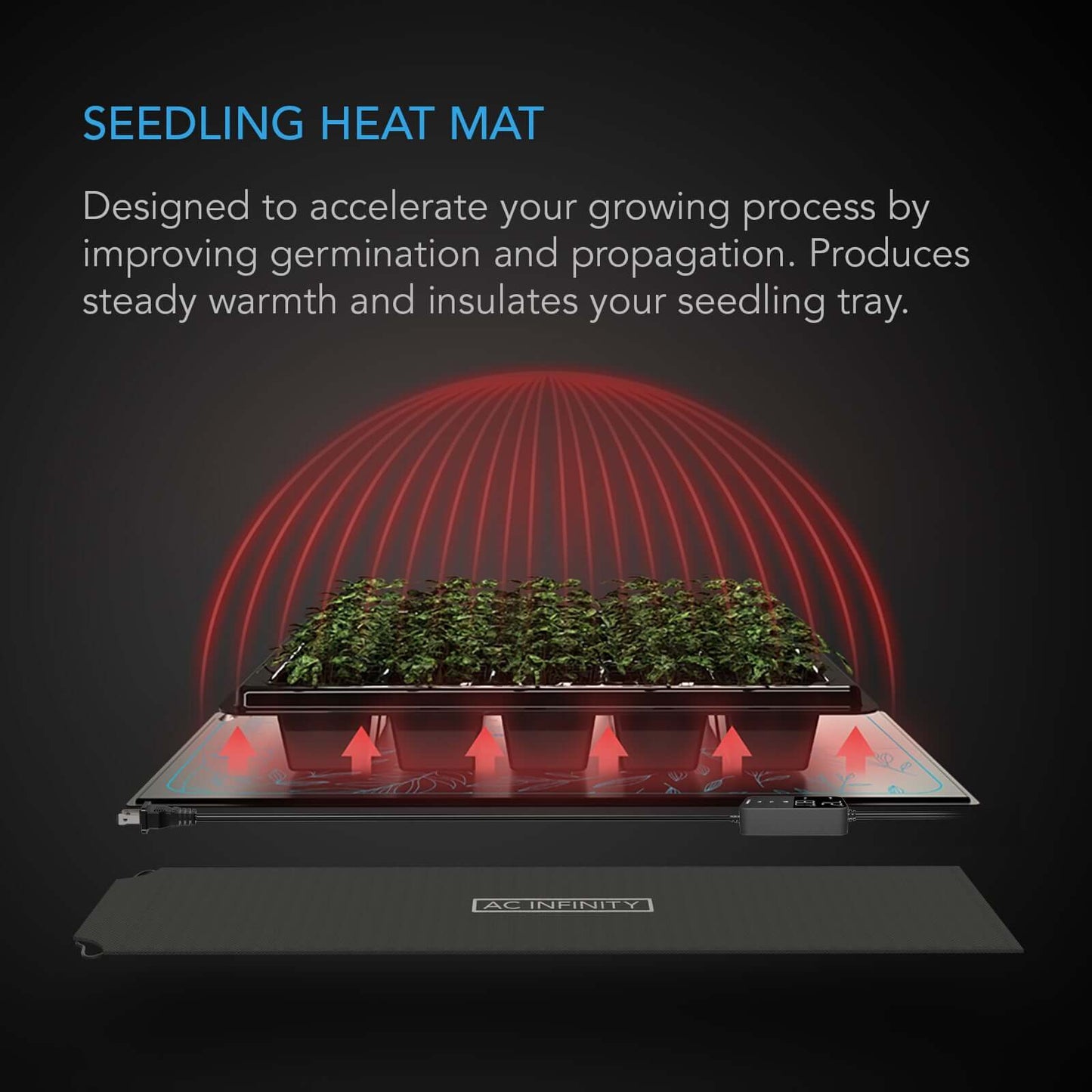 AC Infinity SUNCORE H5 Seedling Heat Mat w/ Heat Controller IP-67 product image 2