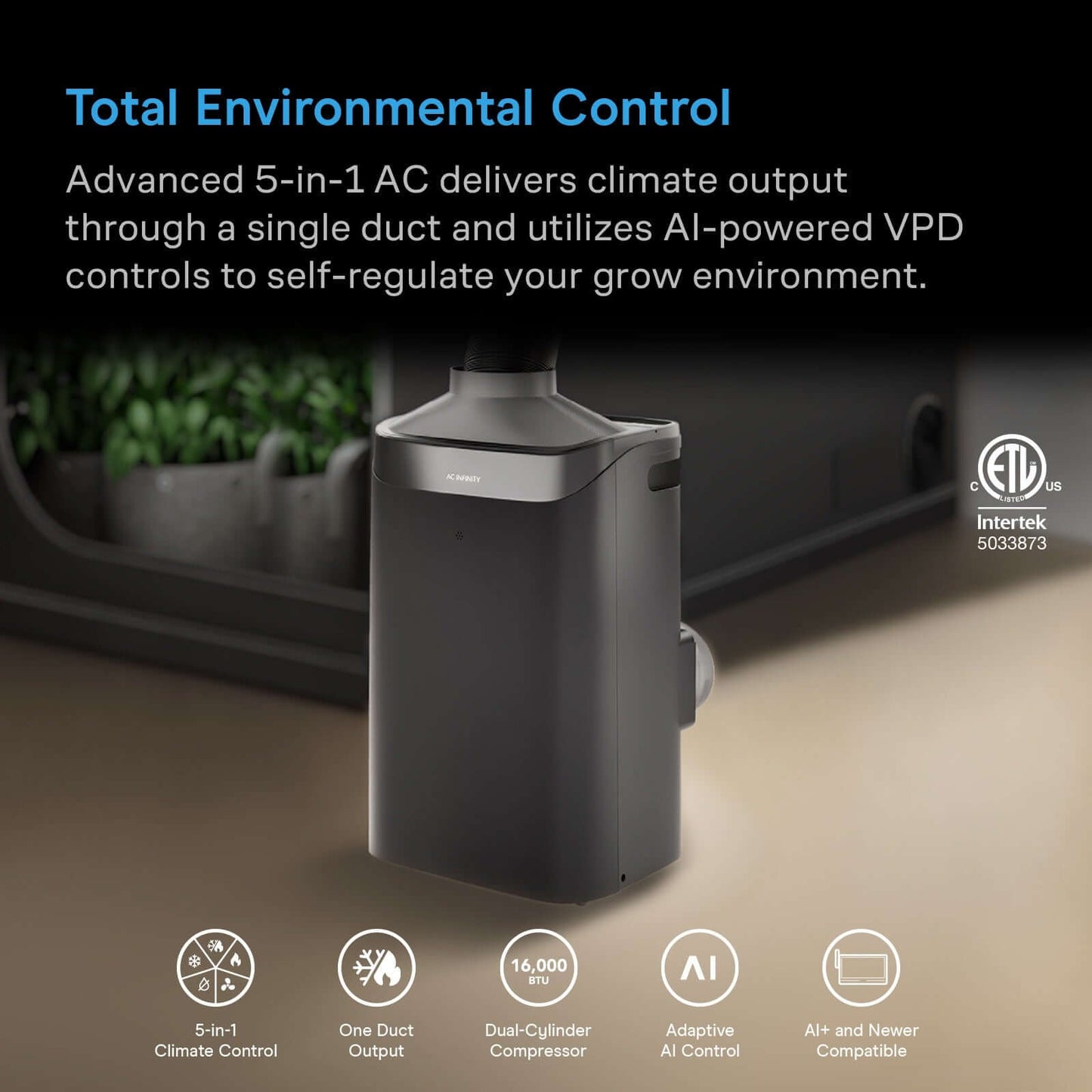 AC Infinity TERRAFORM 12 All-in-One Climate Control A/C w/ One-Duct product image 2
