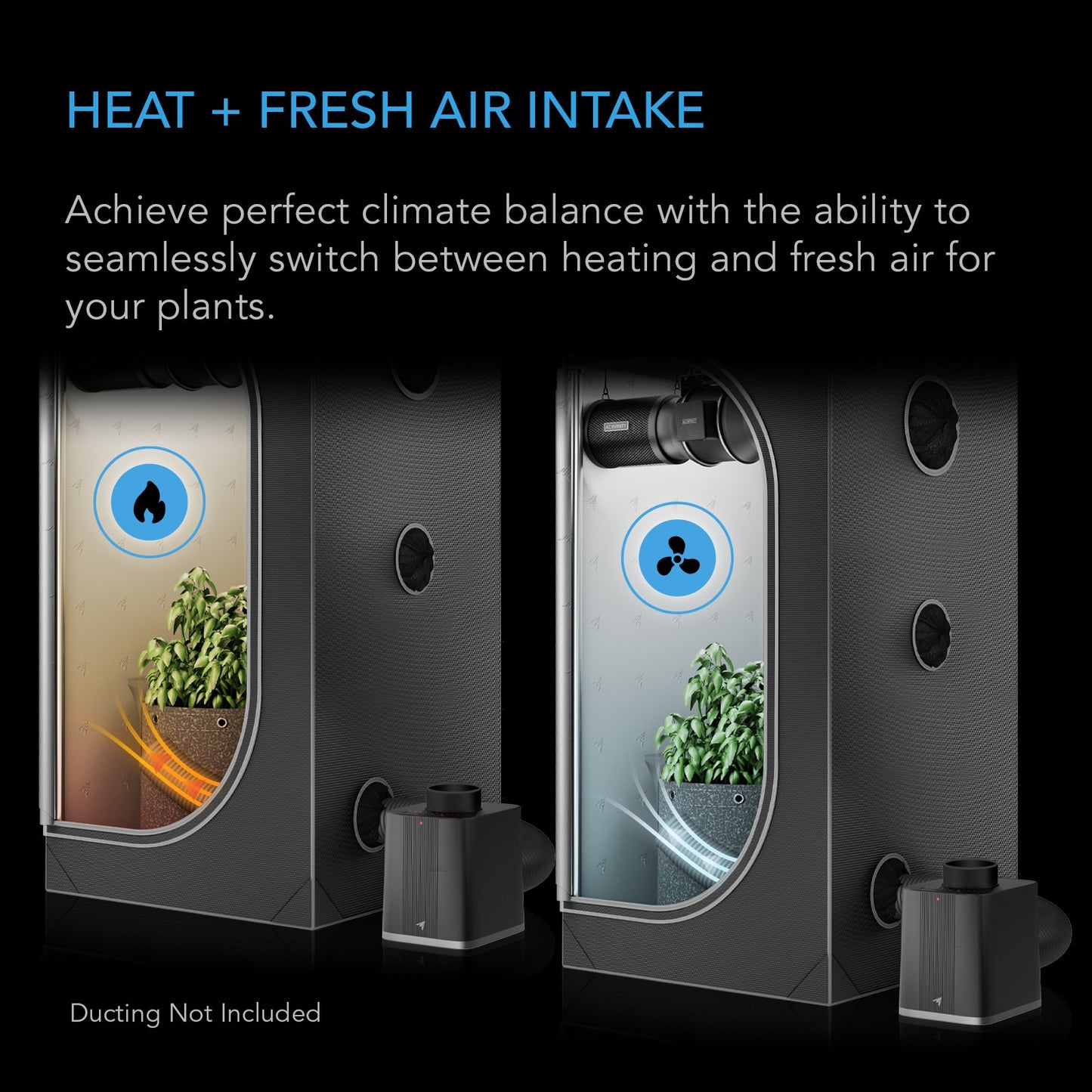 AC Infinity THERMOFORGE S7, Plant Heater 1000W w/ 10 Heating & Air Intake Levels product image 5
