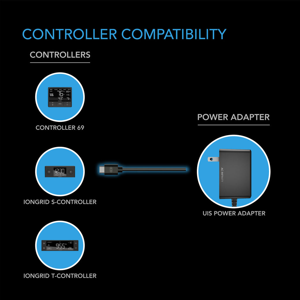 AC Infinity UIS Power Adapter for Controllers not powered by UIS product image 3