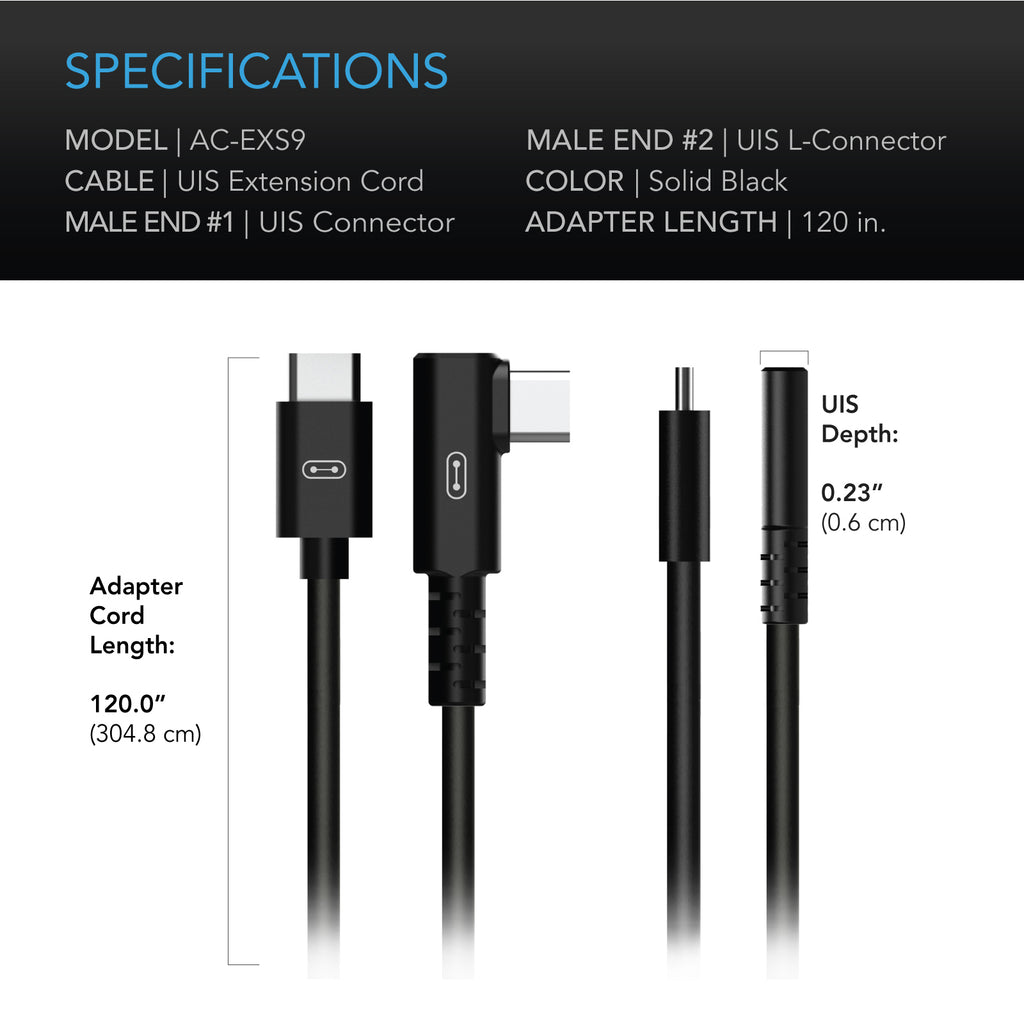 AC Infinity UIS to UIS Extension Cable L-Shaped Male to Male 10 ft. product image 4