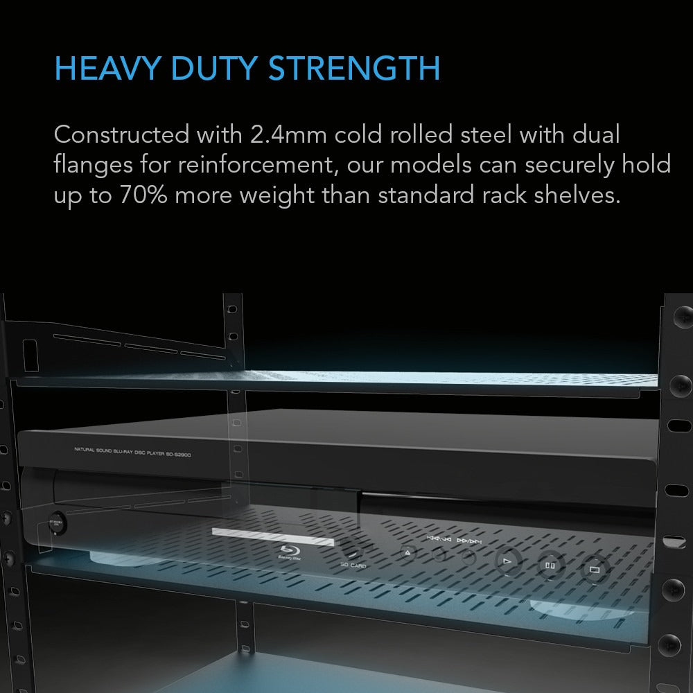 AC Infinity Vented Cantilever 1U Rack Shelf 6" product image 3