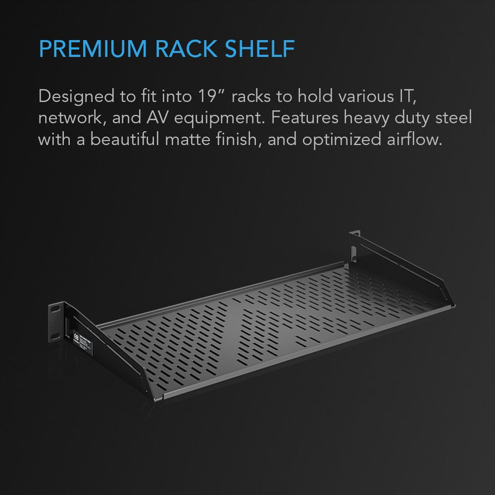 AC Infinity Vented Cantilever 1U Rack Shelf 8" product image 2