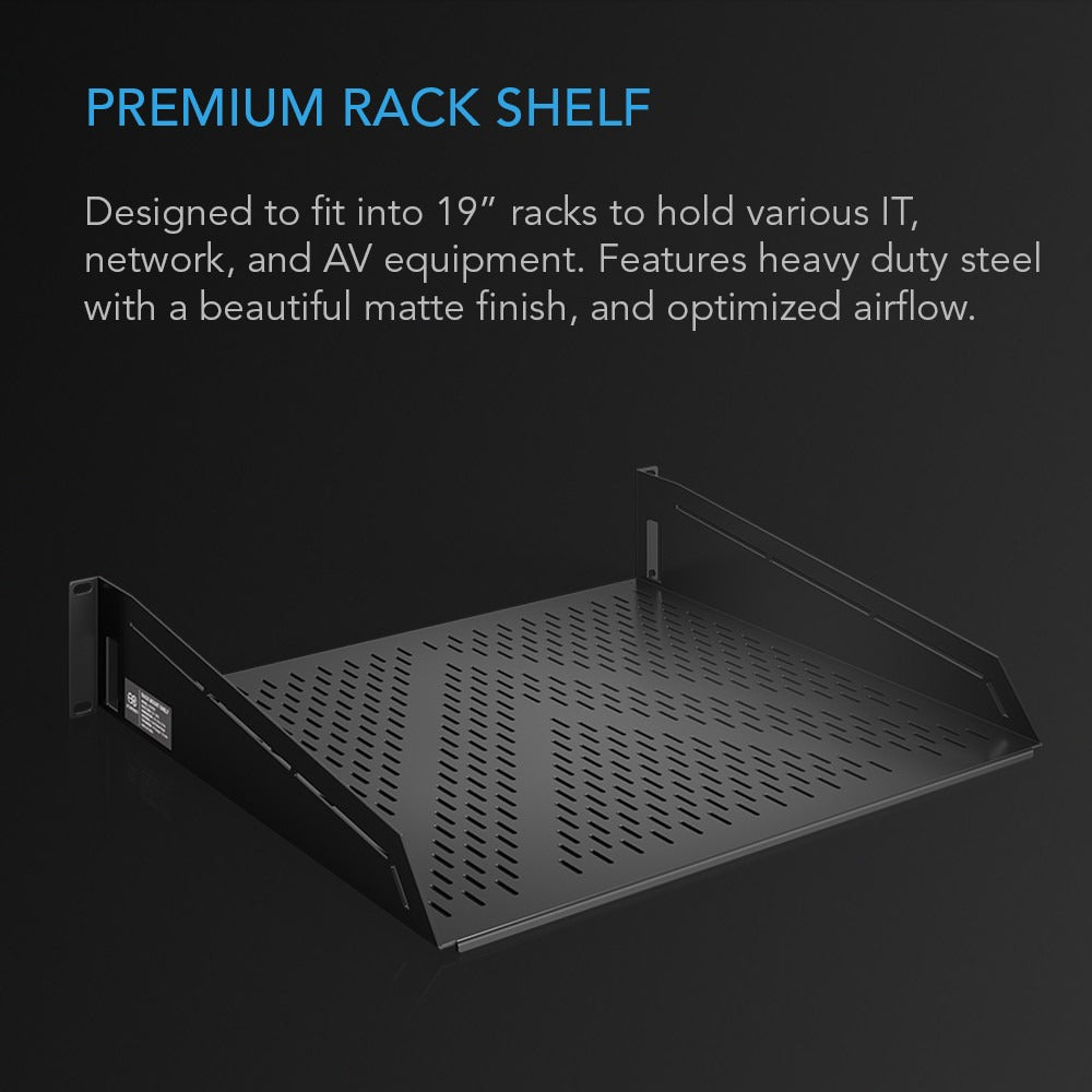 AC Infinity Vented Cantilever 2U Rack Shelf 16" product image 2
