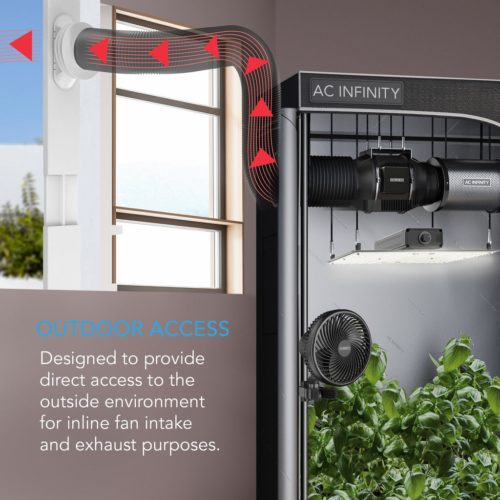 AC Infinity Window Duct Kit Adjustable Vent Port for Inline Fans product image 2