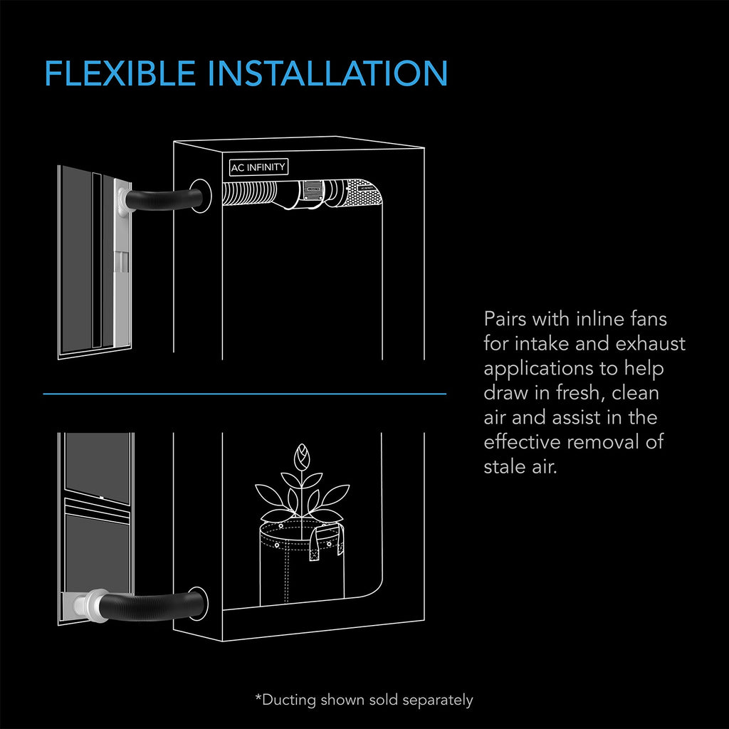 AC Infinity Window Duct Kit Adjustable Vent Port for Inline Fans product image 4