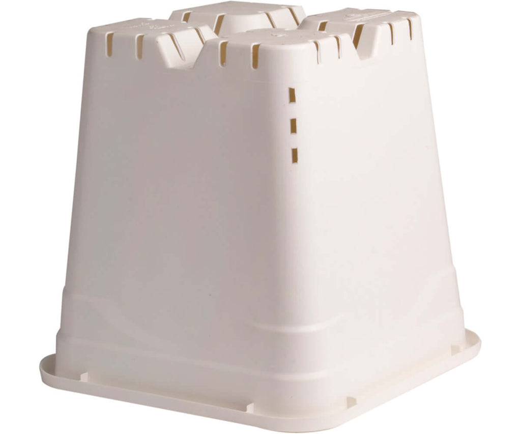 Active Aqua 12" x 12" Square White Pot 12" Tall case of 24 product image 2