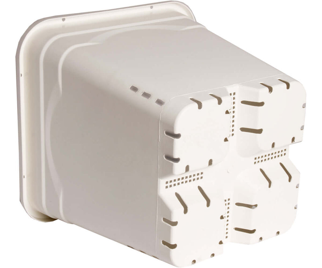 Active Aqua 7" x 7" Square White Pot 9" Tall case of 50 product image 4