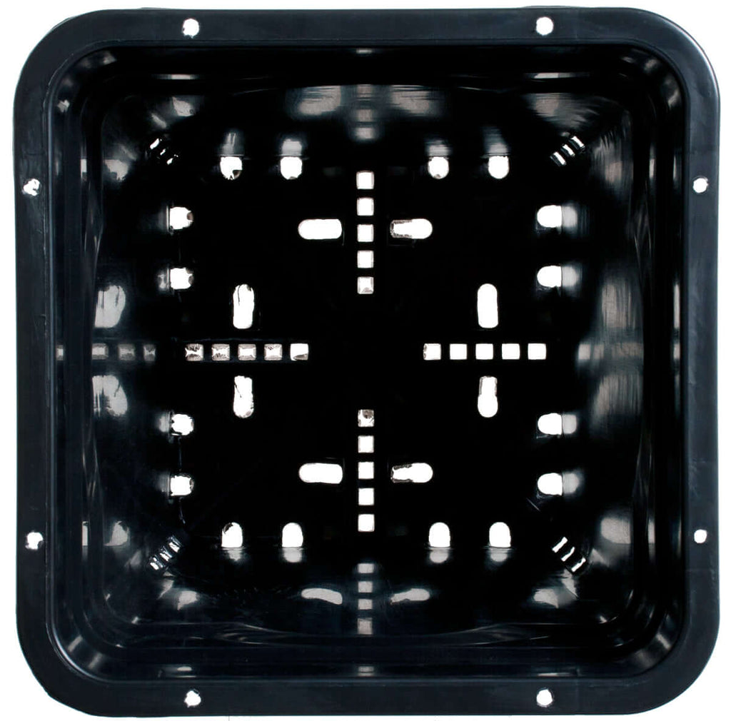 Active Aqua 9" x 9" Square Black Pot 10" Tall case of 24 product image 2